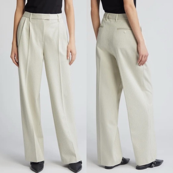 rag & bone Pants - 🌻NEW rag & bone Marianne Ivory Black Pinstripe Ponte Pants | Size Large